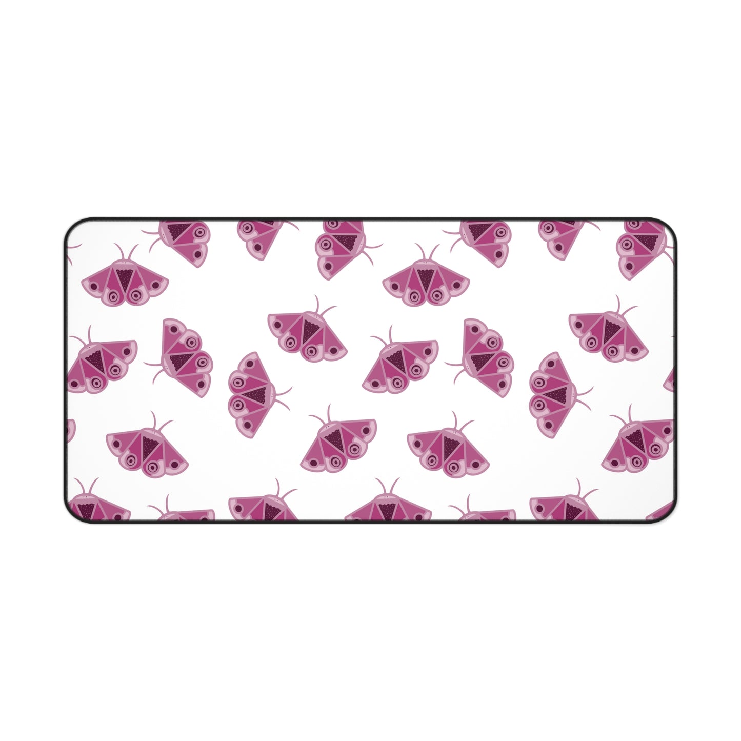 Pink Moth Desk Mat - Perfect for Home Office Decor, Gifts for Nature Lovers, Spring Vibes, Desk Accessories, Cute Office Supplies