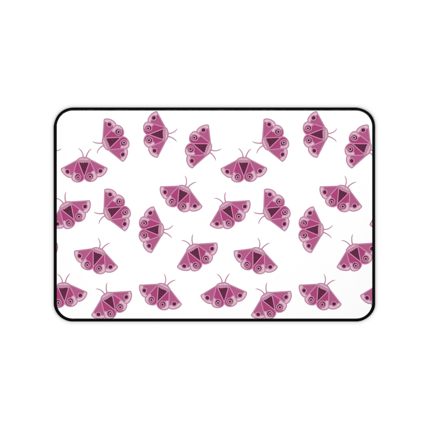 Pink Moth Desk Mat - Perfect for Home Office Decor, Gifts for Nature Lovers, Spring Vibes, Desk Accessories, Cute Office Supplies