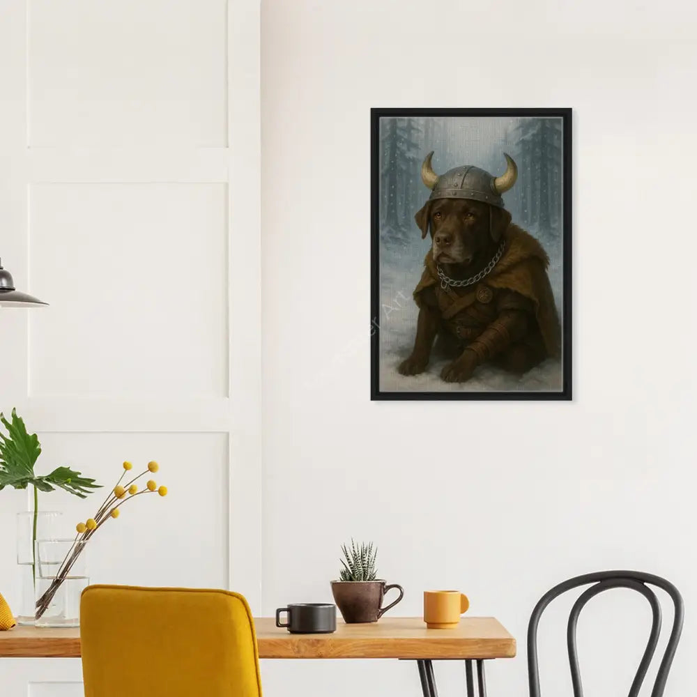 Dexter — colección Viking Pooping Dogs, impresión fine art de Mórtimer Art