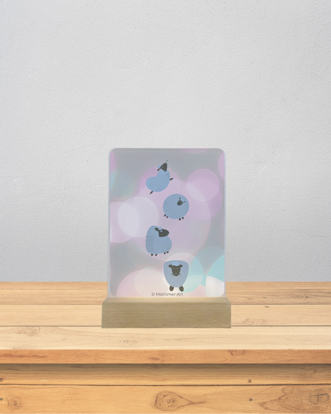 Lámpara LED acrílica con diseño original de Mórtimer Art