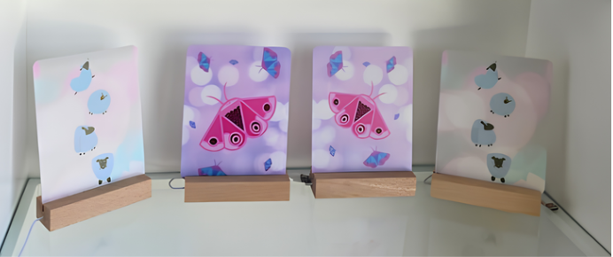 Lámpara LED acrílica con diseño original de Mórtimer Art