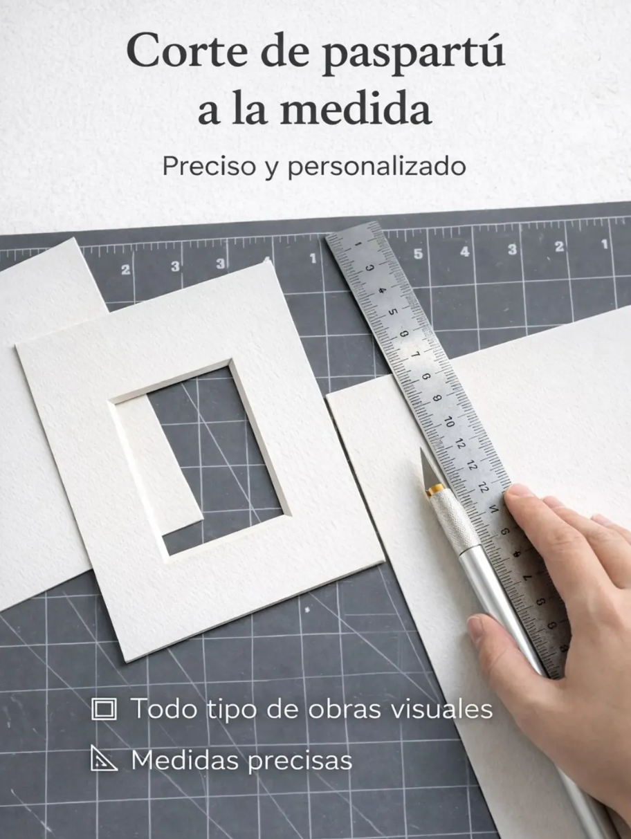 Corte de paspartú a la medida