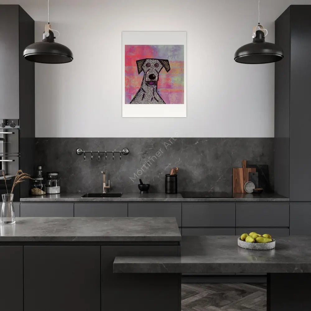 Perro Loco — póster fine art, ilustración digital de Mórtimer Art