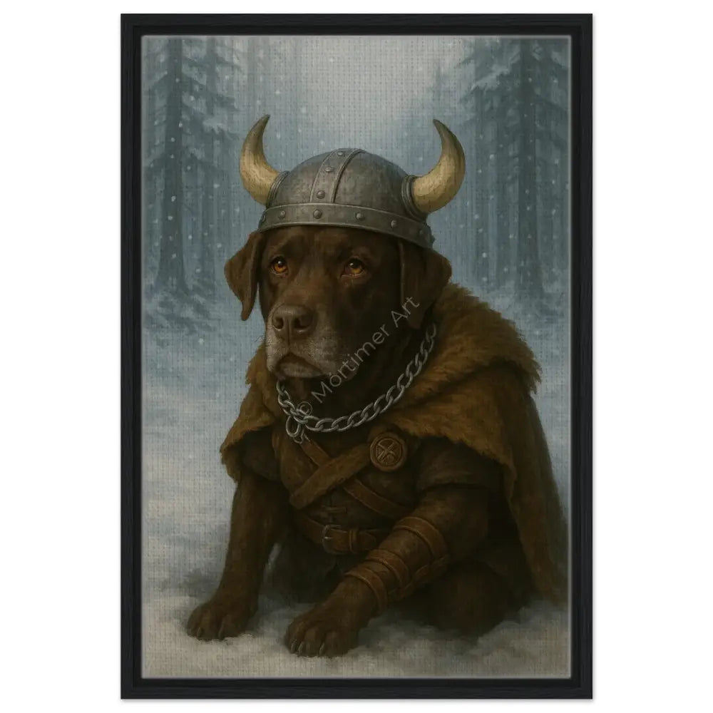 Dexter — colección Viking Pooping Dogs, impresión fine art de Mórtimer Art