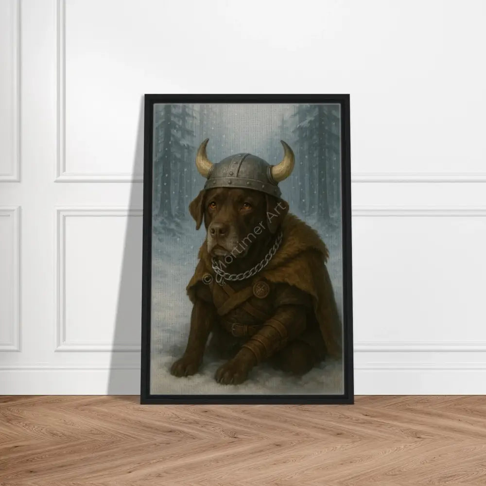 Dexter — colección Viking Pooping Dogs, impresión fine art de Mórtimer Art