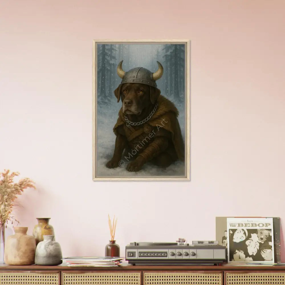 Dexter — colección Viking Pooping Dogs, impresión fine art de Mórtimer Art