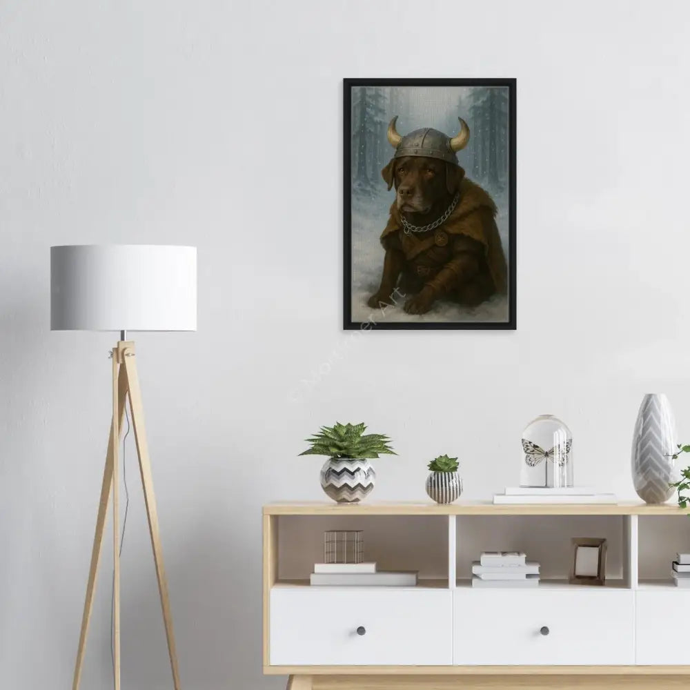 Dexter — colección Viking Pooping Dogs, impresión fine art de Mórtimer Art